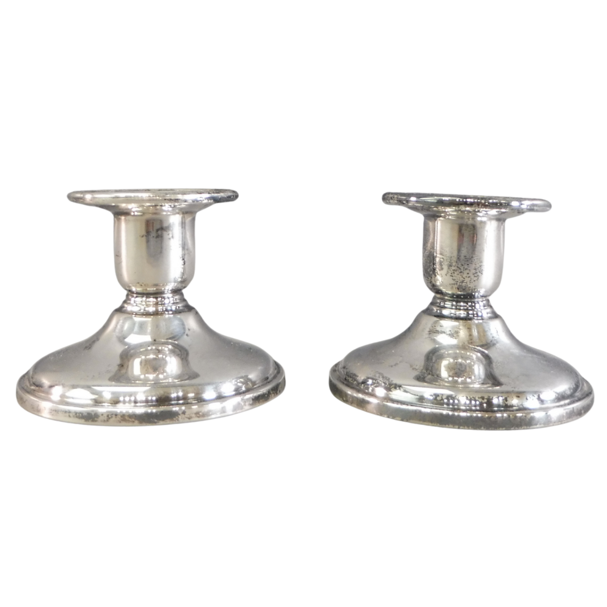 Pair of Birks Regency Plate Weighted Candle Sticks