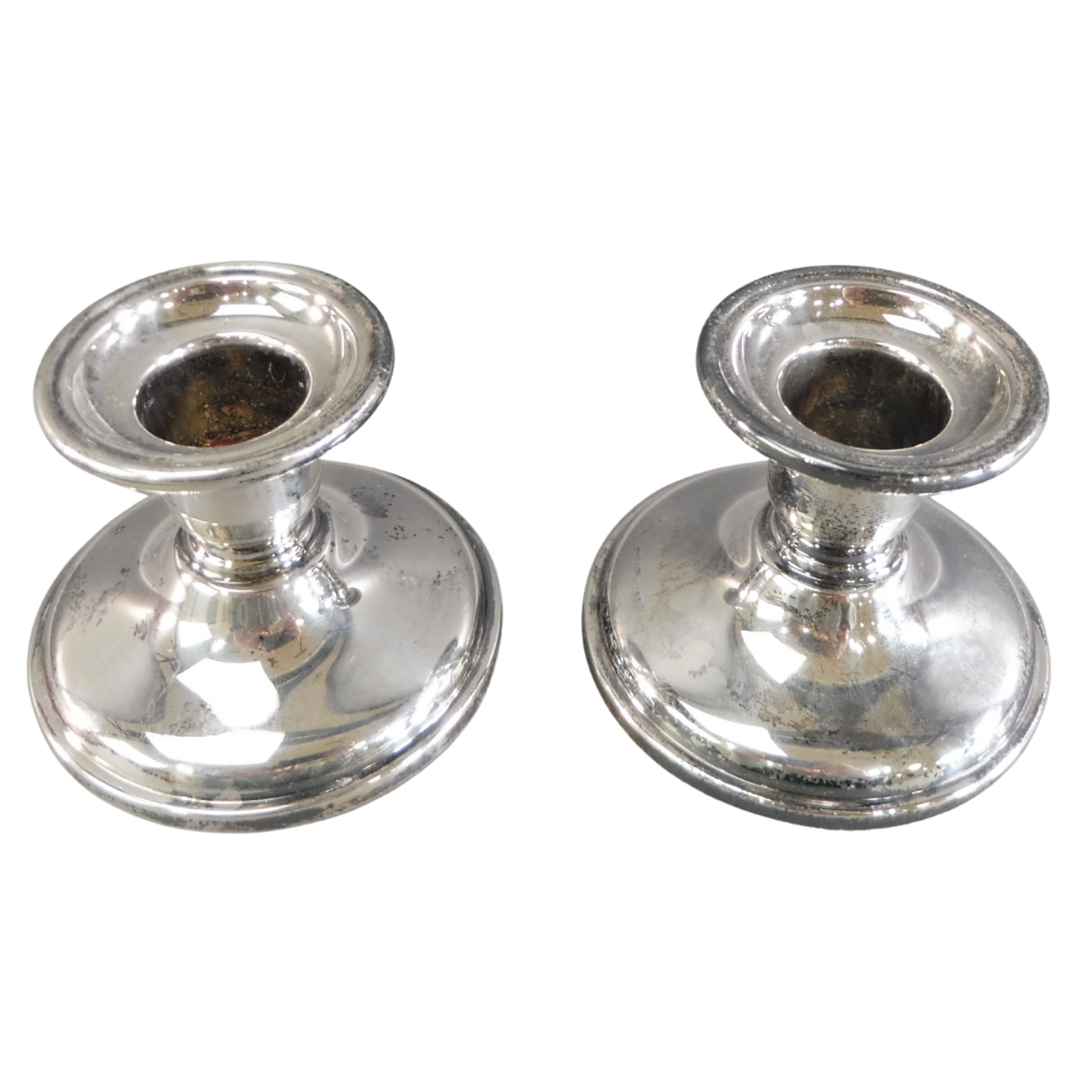 Pair of Birks Regency Plate Weighted Candle Sticks