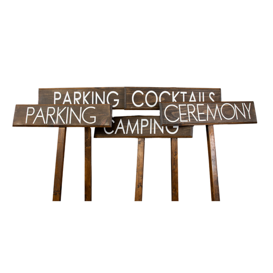 Wooden Wedding Lawn Signs