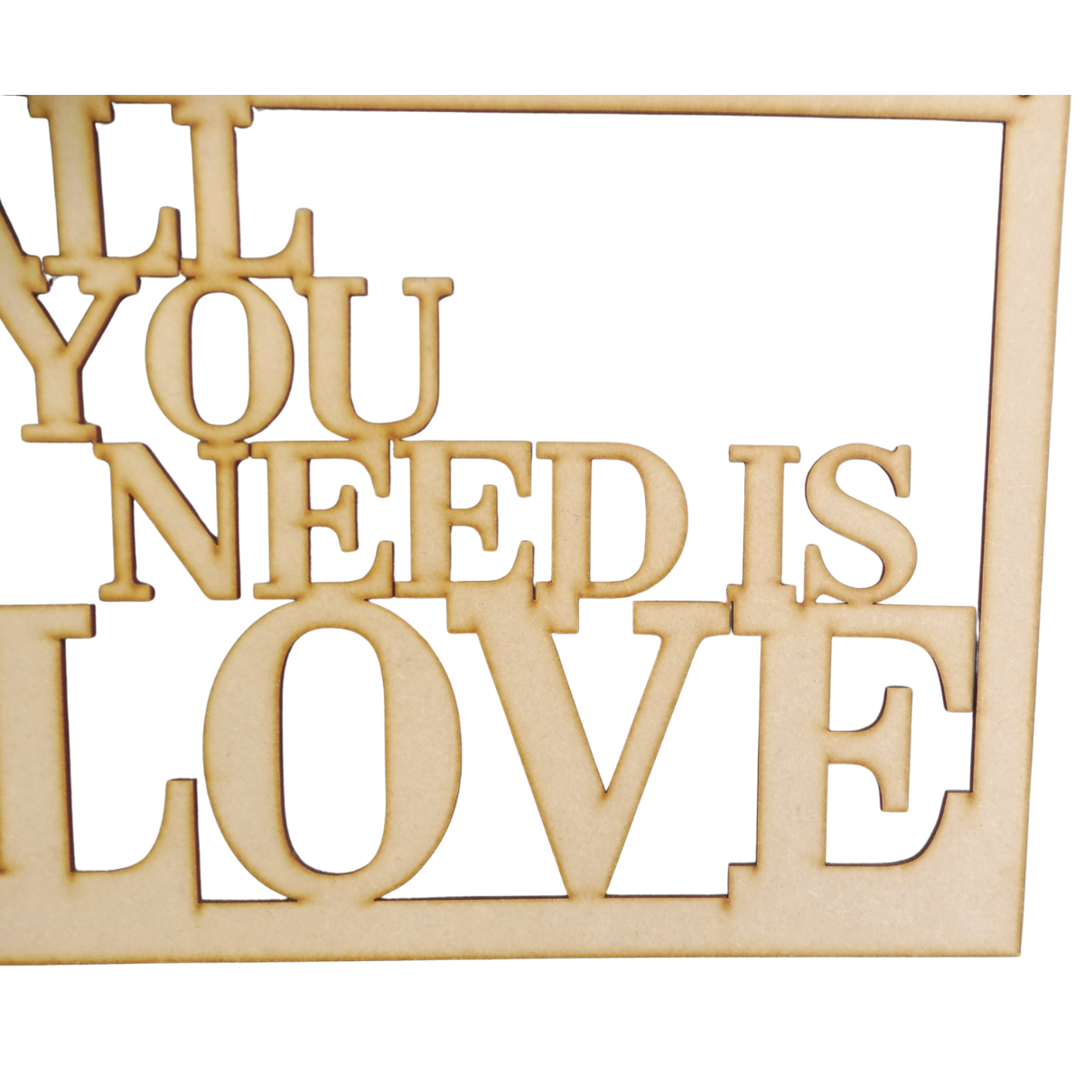 “All You Need is Love” Wooden Hanging Sign