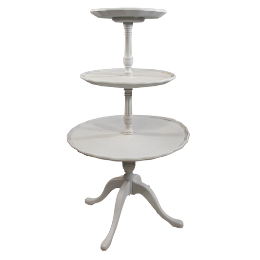 Tiered White Display Shelf