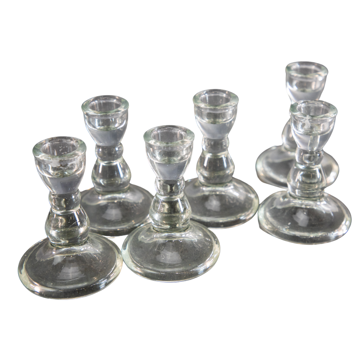 Glass Taper Candle Holder (4")