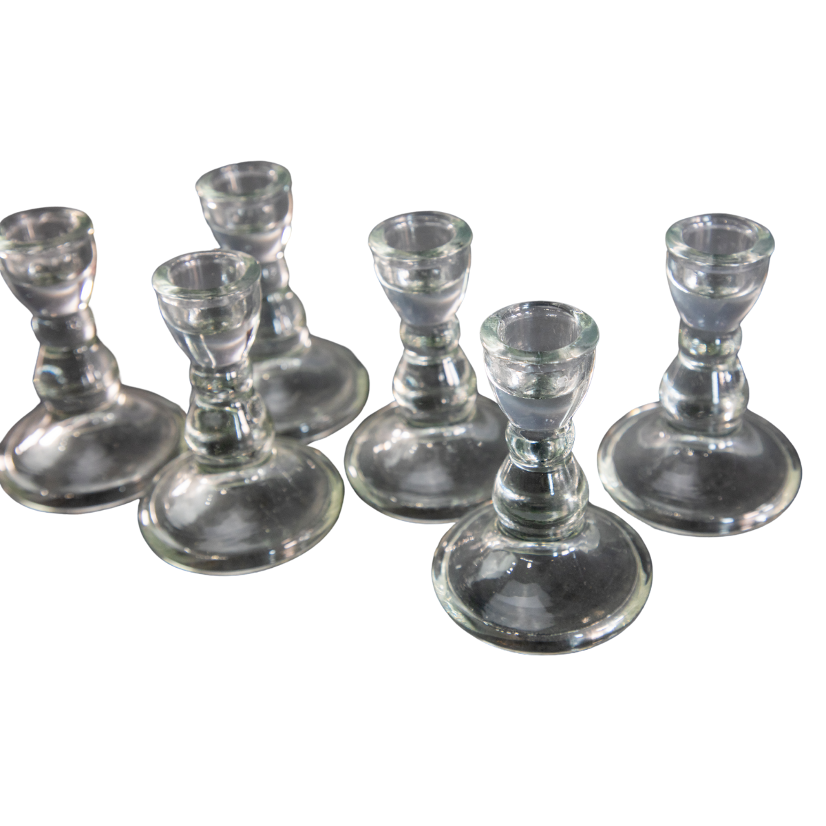 Glass Taper Candle Holder (4")