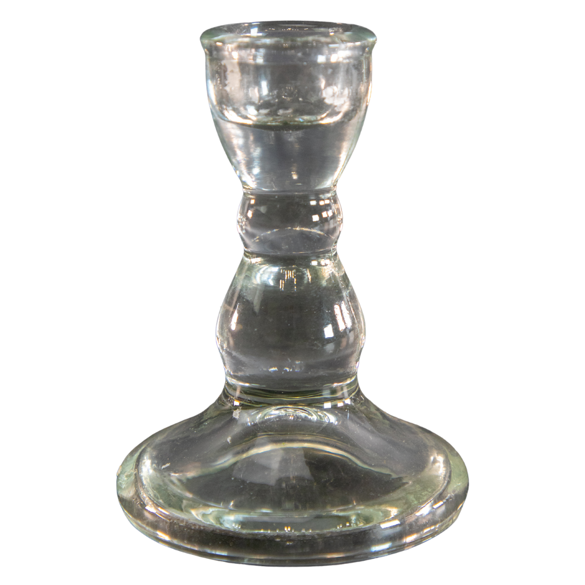 Glass Taper Candle Holder (4")