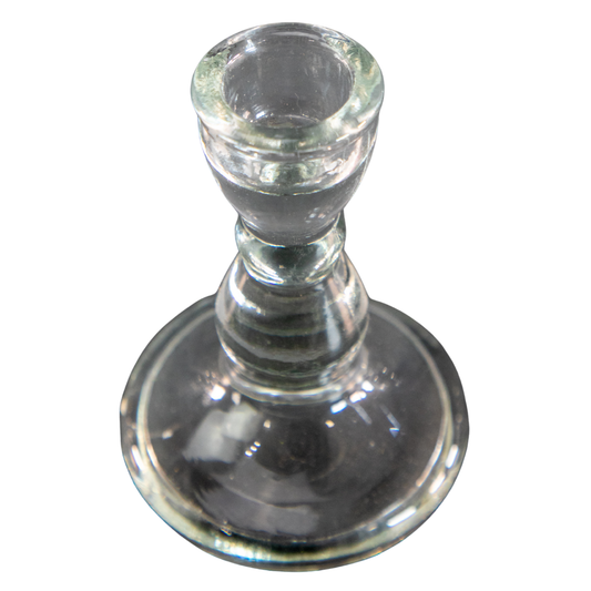 Glass Taper Candle Holder (4")