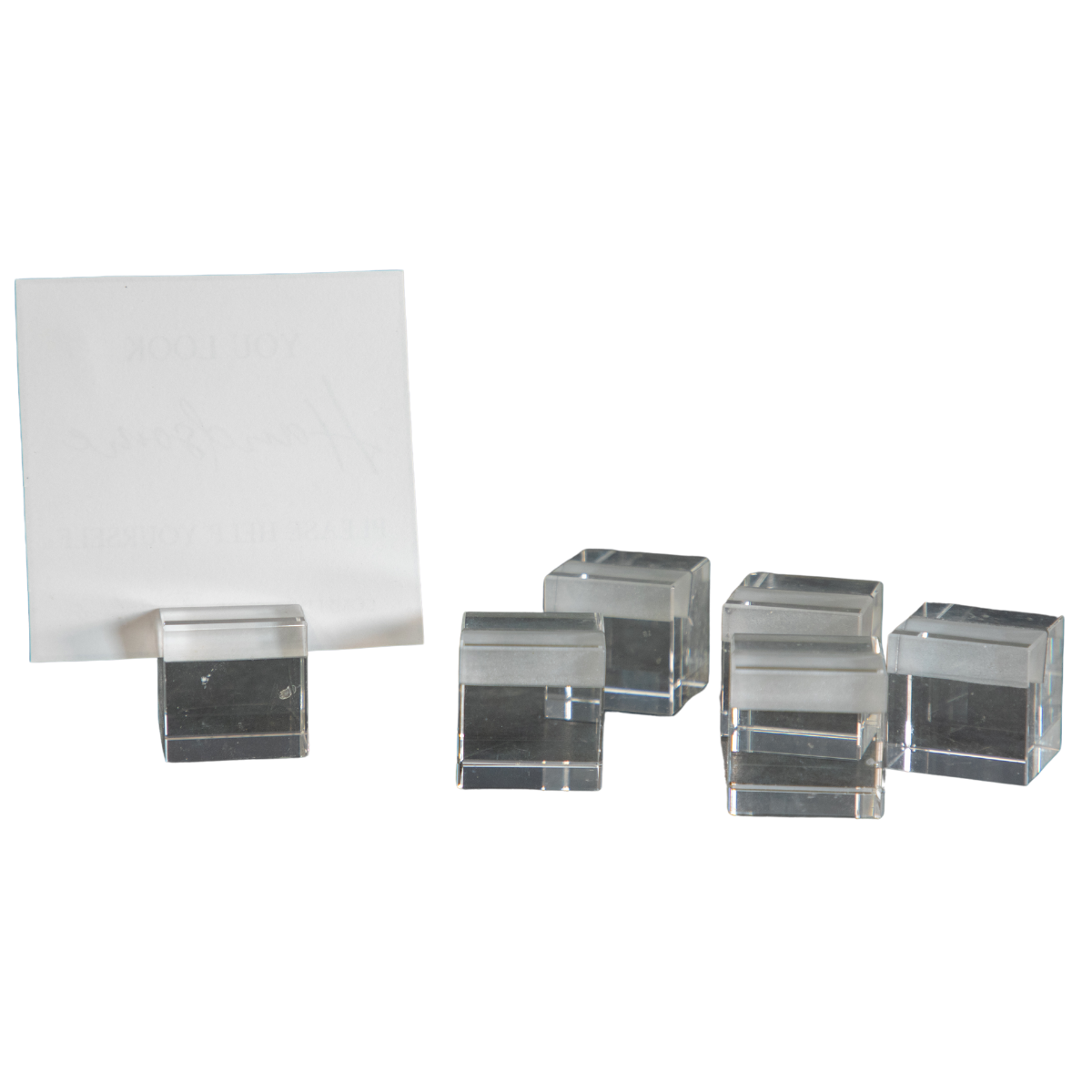 Square Acrylic Place Card Holders