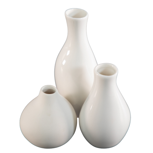 Porcelain Bud Vases (Set of 3)