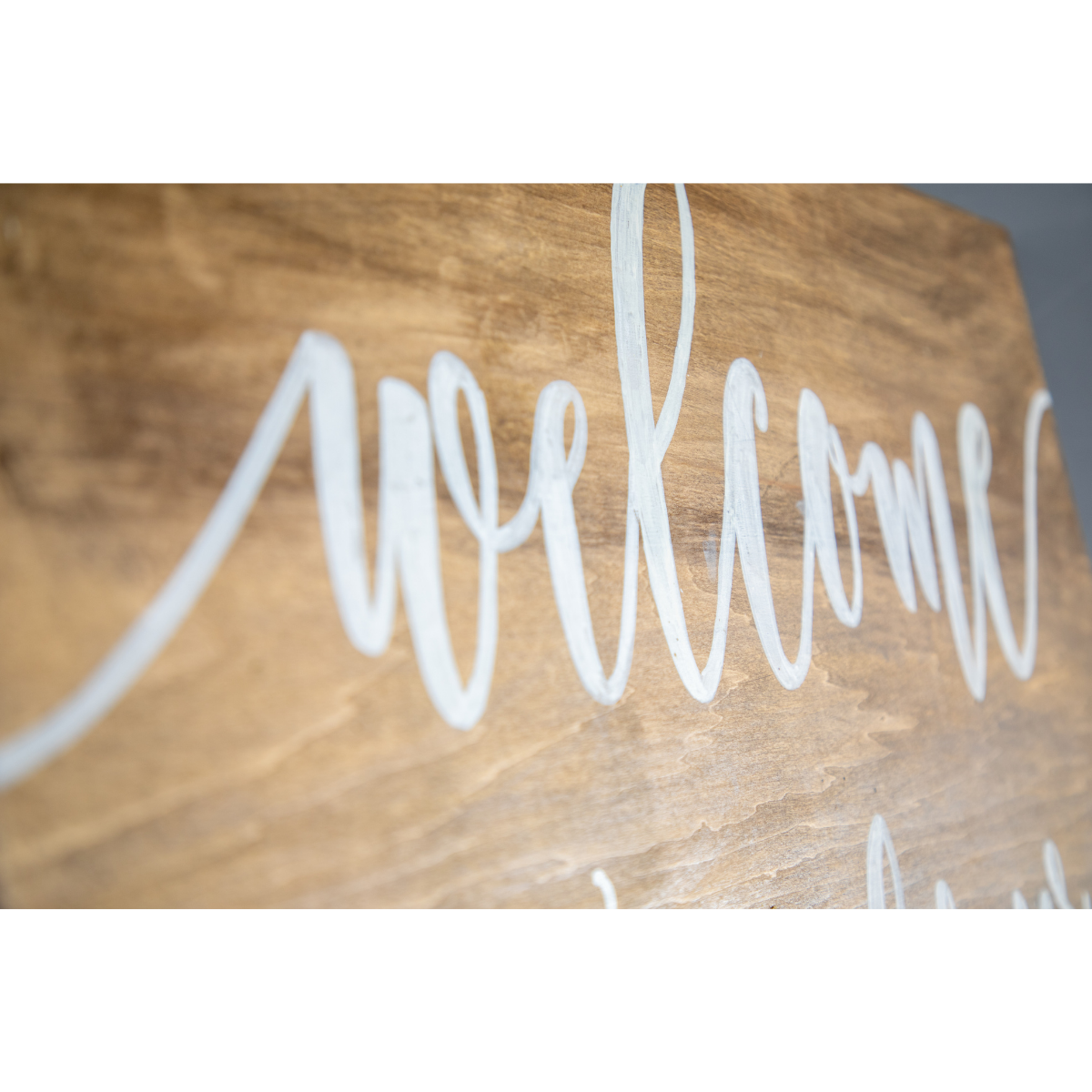 Wooden Welcome Sign – “Welcome to Our Forever”