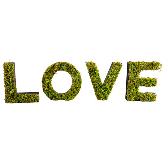 Faux Grass “LOVE” Letters Table Décor