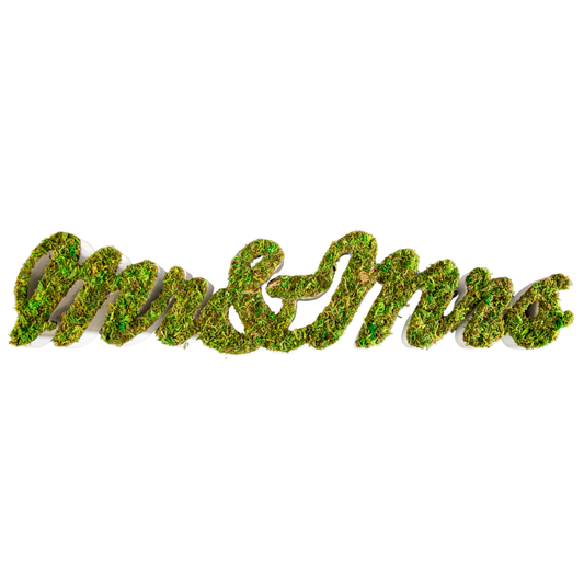 Mr & Mrs Faux Grass Table Décor