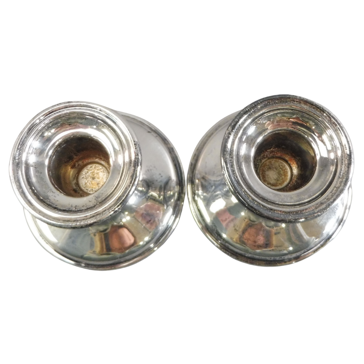 Pair of Birks Regency Plate Weighted Candle Sticks