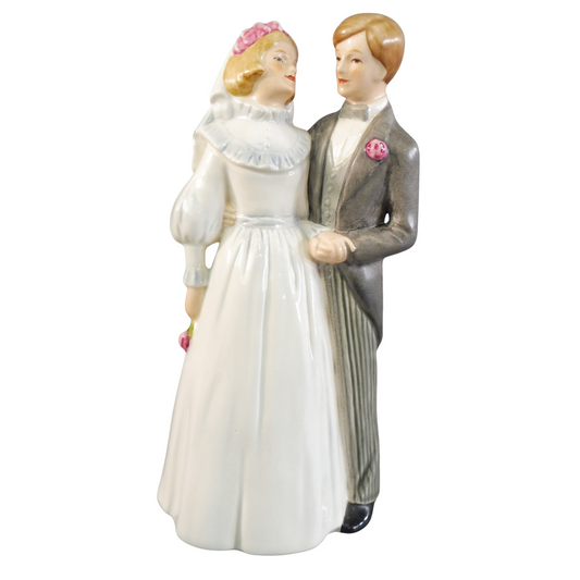 Goebel Art Deco Bride and Groom Porcelain Cake Topper