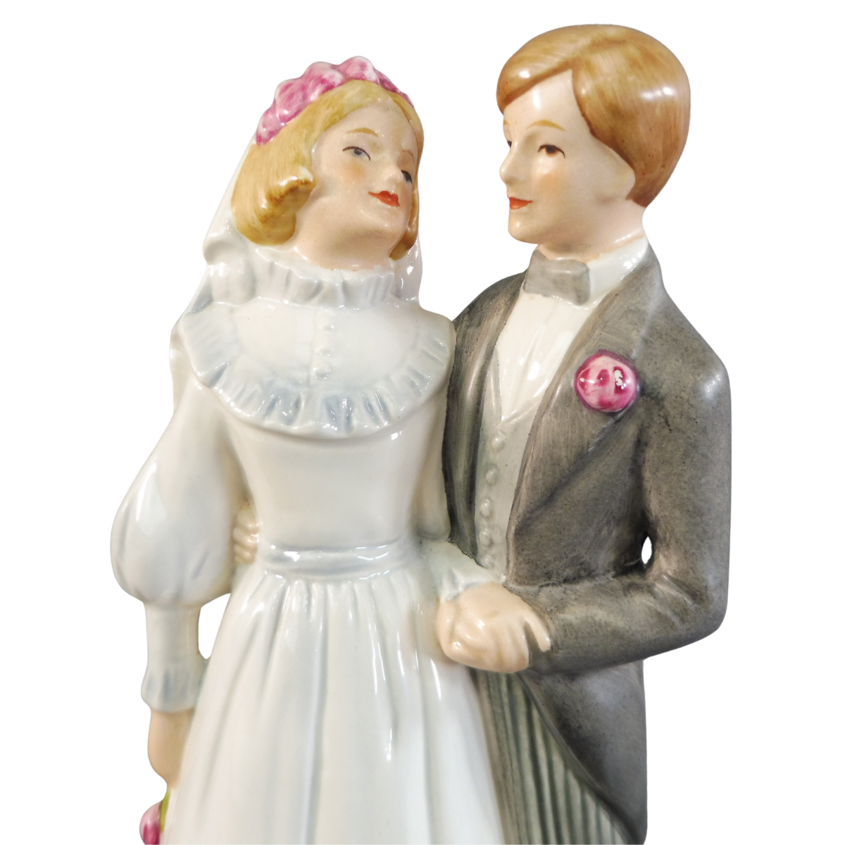 Goebel Art Deco Bride and Groom Porcelain Cake Topper