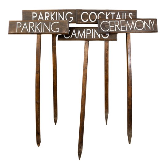 Wooden Wedding Lawn Signs