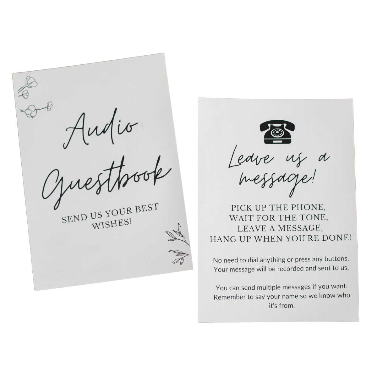 Audio Guestbook Signs