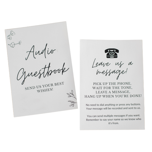 Audio Guestbook Signs