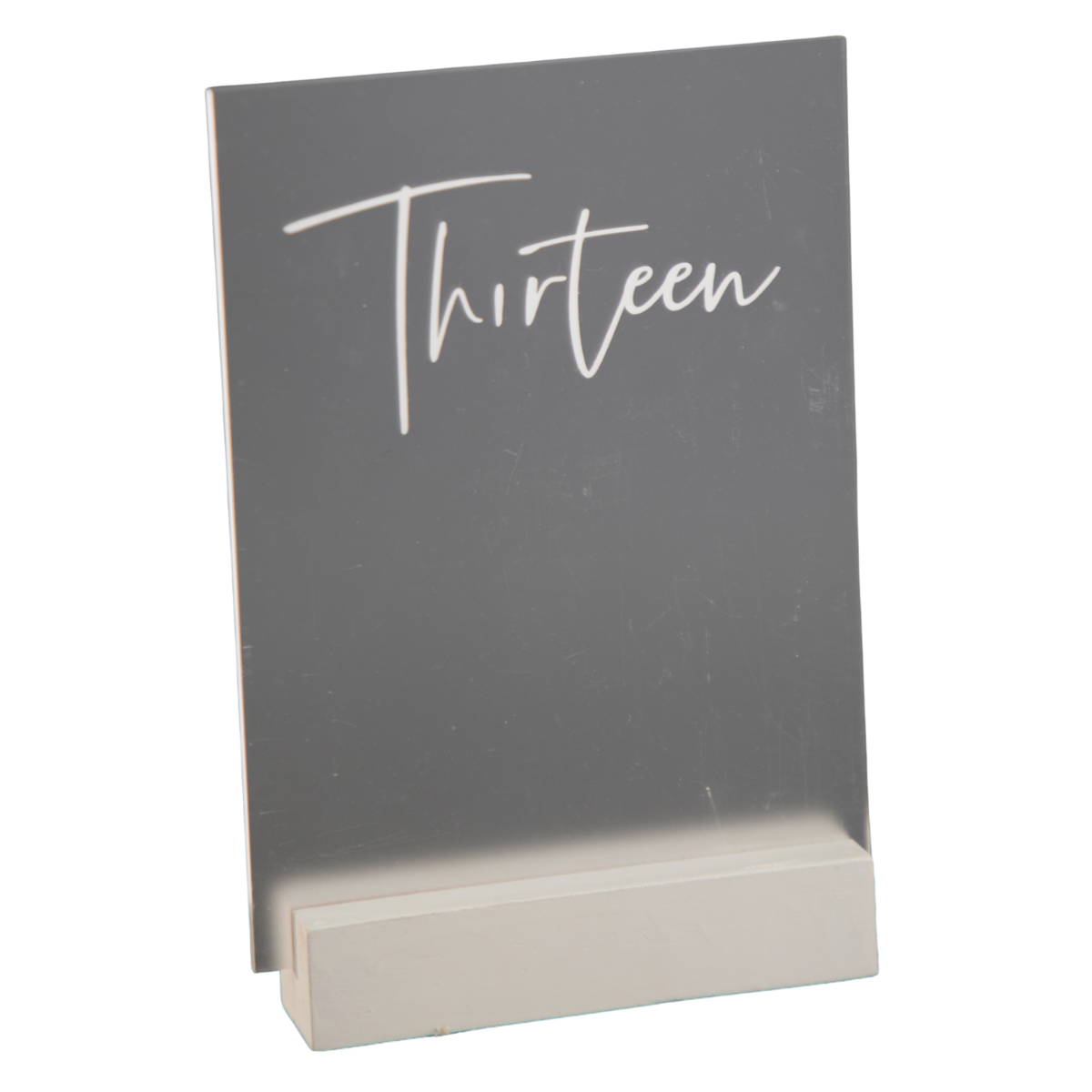 Frosted Acrylic Table Numbers with White Bases