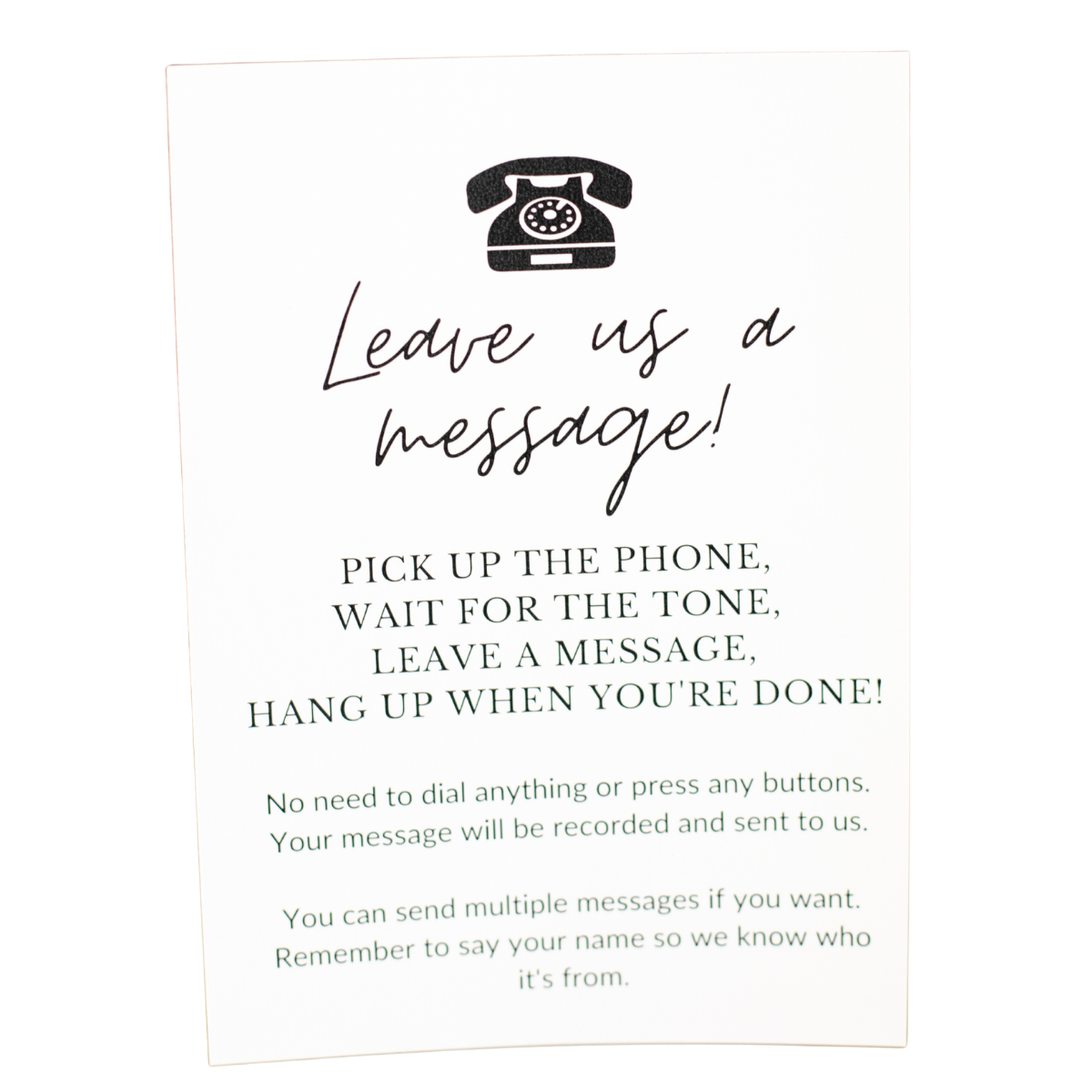Audio Guestbook Signs