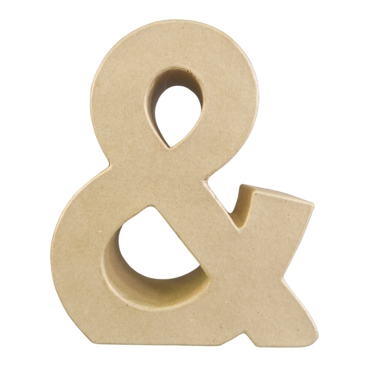 & Symbol Cardboard Sign