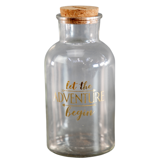 "Let the Adventure Begin" Money Jar