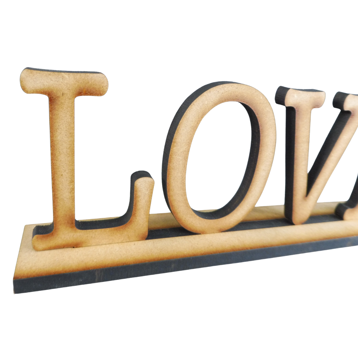 “LOVE” Wooden Sign on Stand