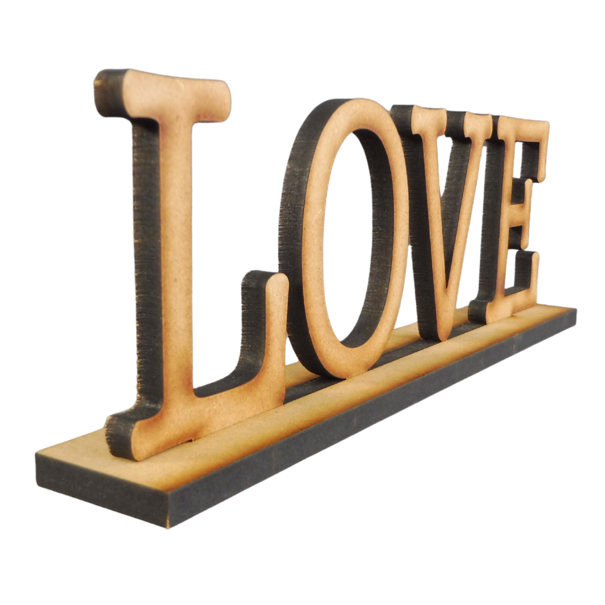 “LOVE” Wooden Sign on Stand