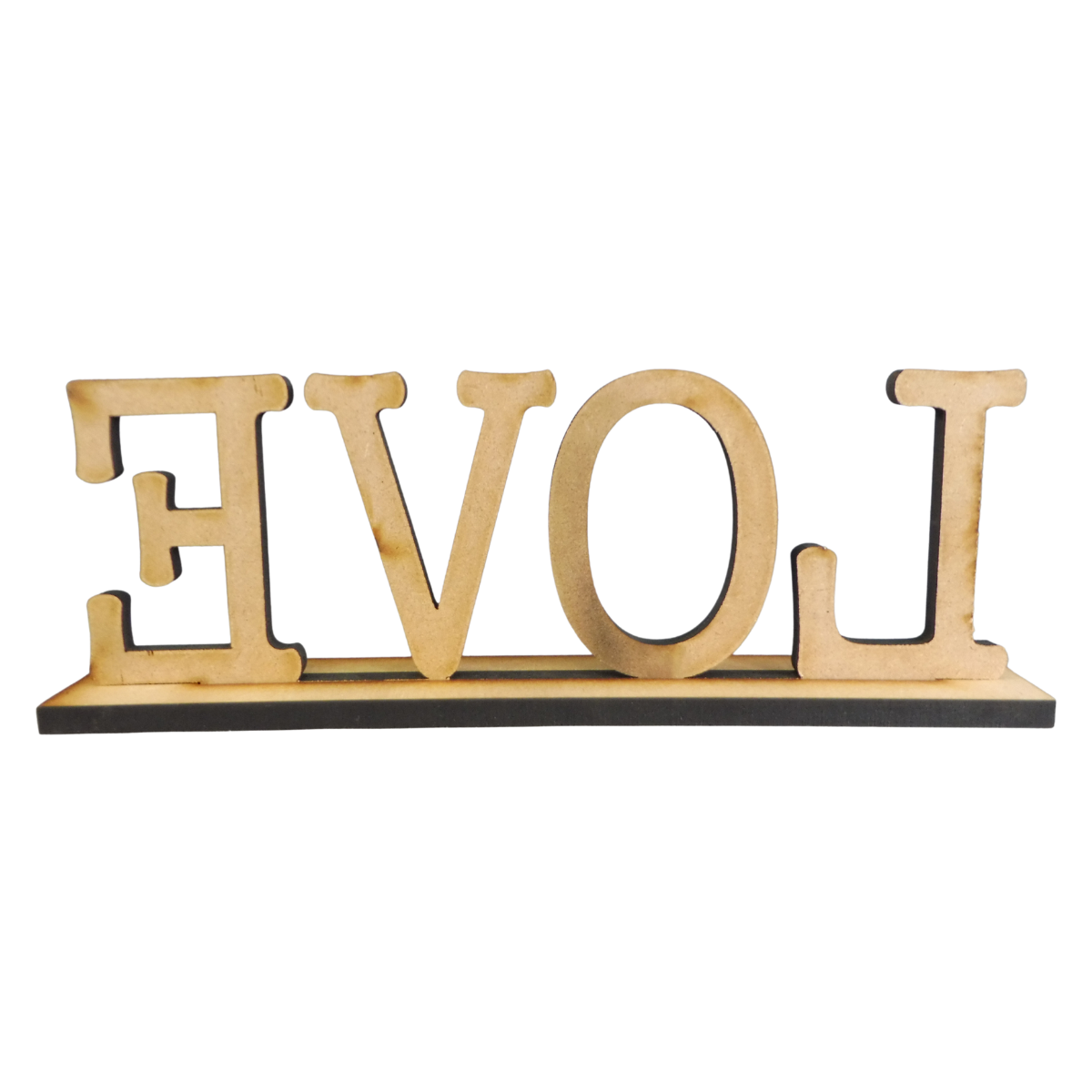 “LOVE” Wooden Sign on Stand
