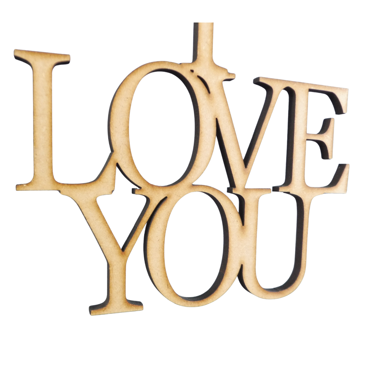 “I LOVE YOU” Wooden Sign