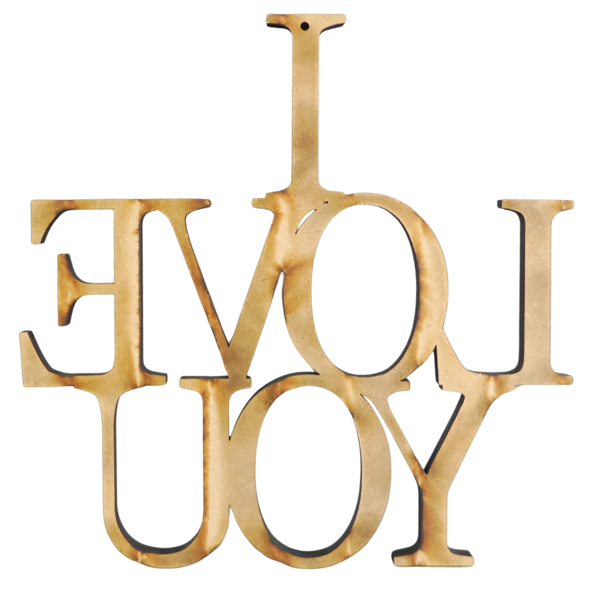 “I LOVE YOU” Wooden Sign