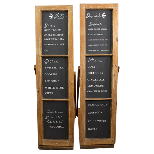 Pair of Rustic Display Signs