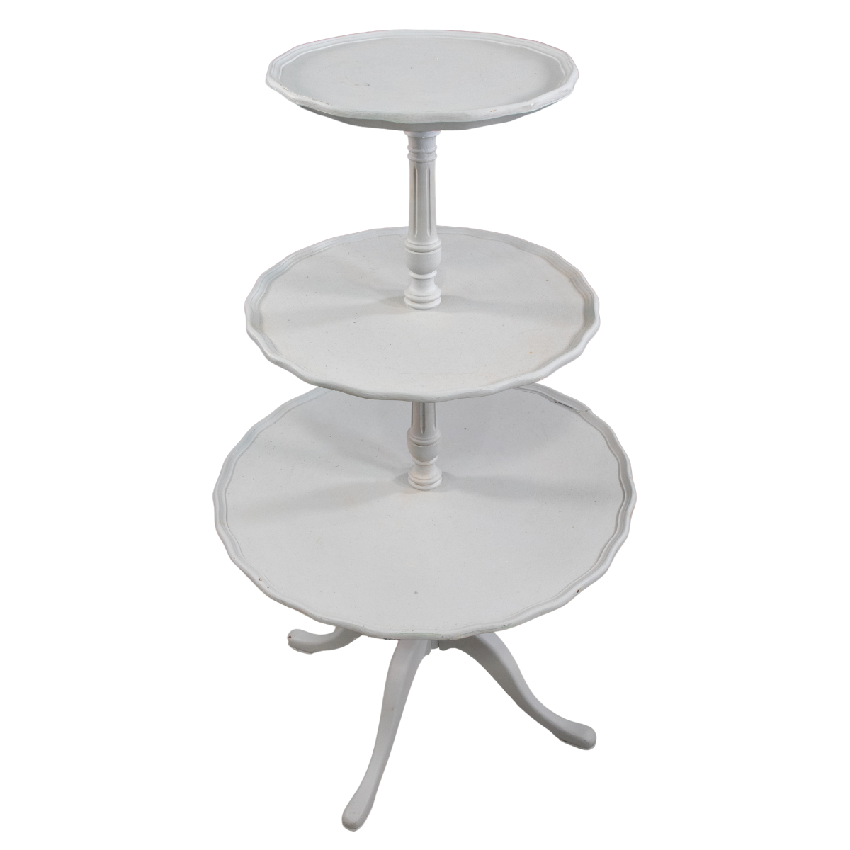 Tiered White Display Shelf