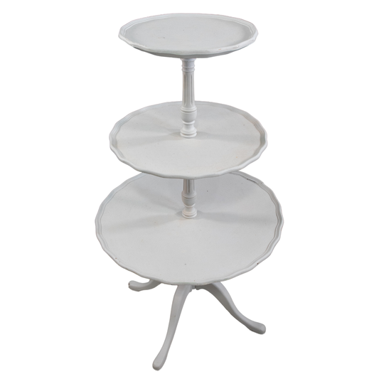 Tiered White Display Shelf