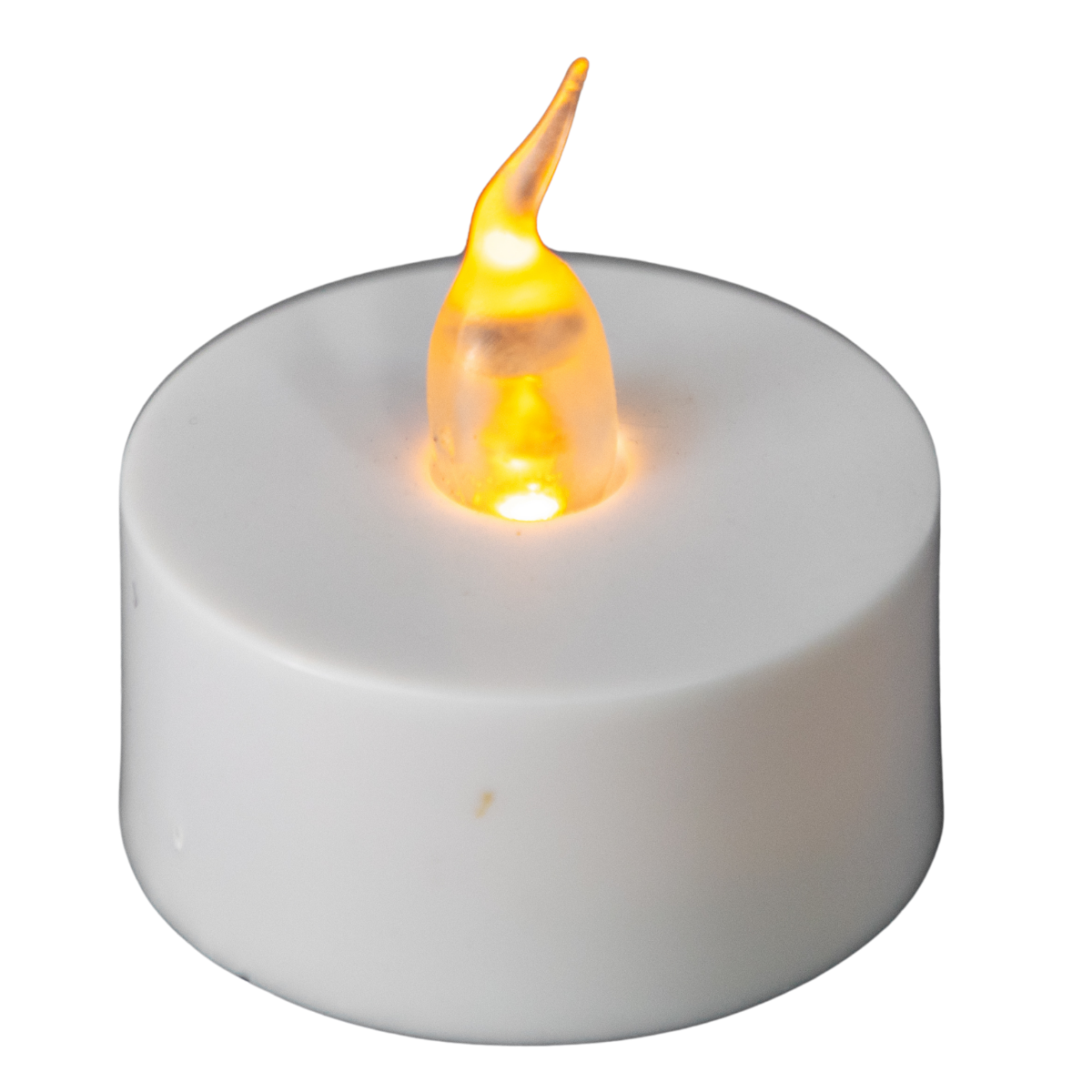 Frosted Glass Candle Holder with Flameless Tea Light