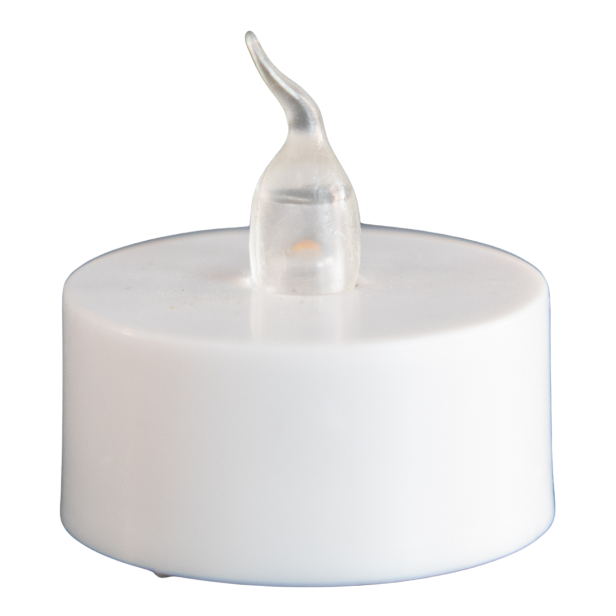 Frosted Glass Candle Holder with Flameless Tea Light