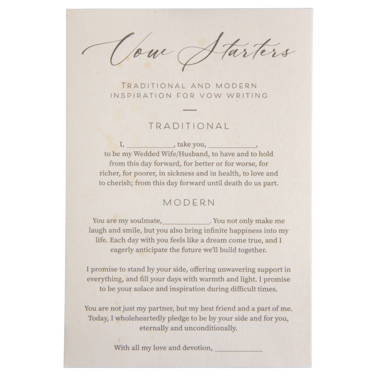 For All Our Days: A Collection of Wedding Readings
