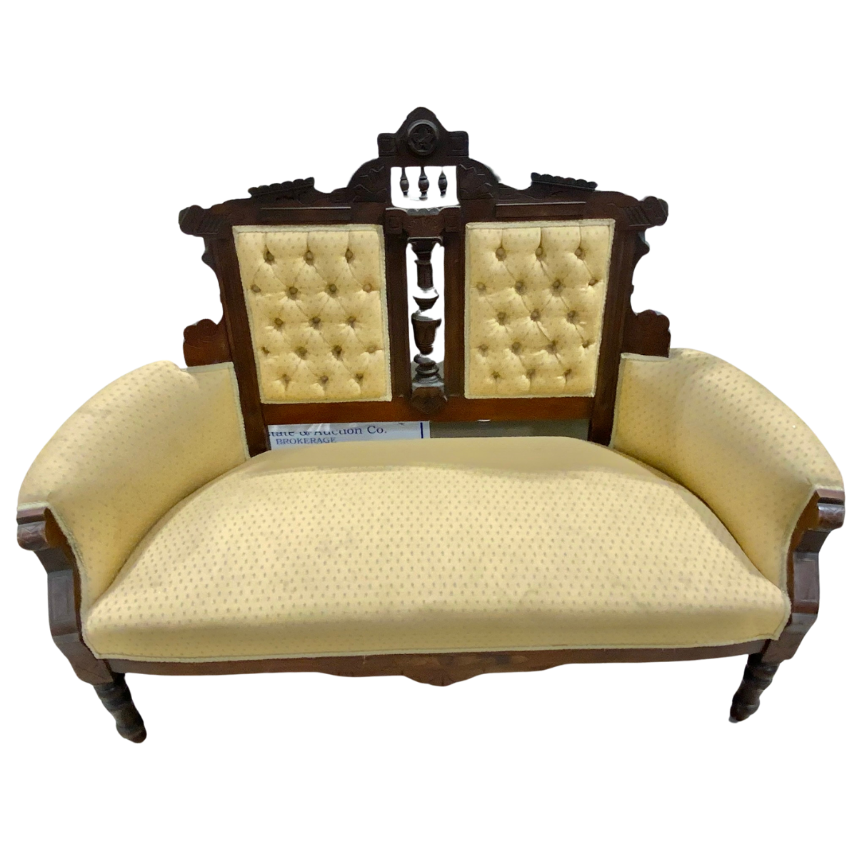 Walnut Eastlake Style Settee