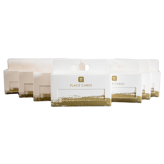 White and Gold Place Cards