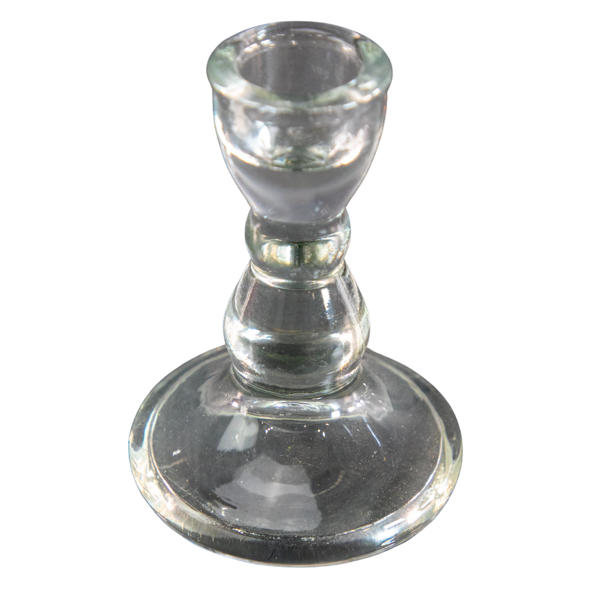 Glass Taper Candle Holder (4")