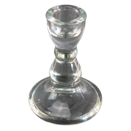 Glass Taper Candle Holder (4")