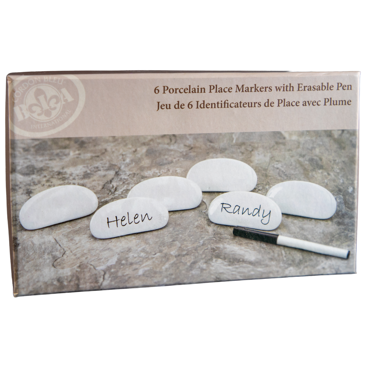 Porcelain Place Markers – Set of 6