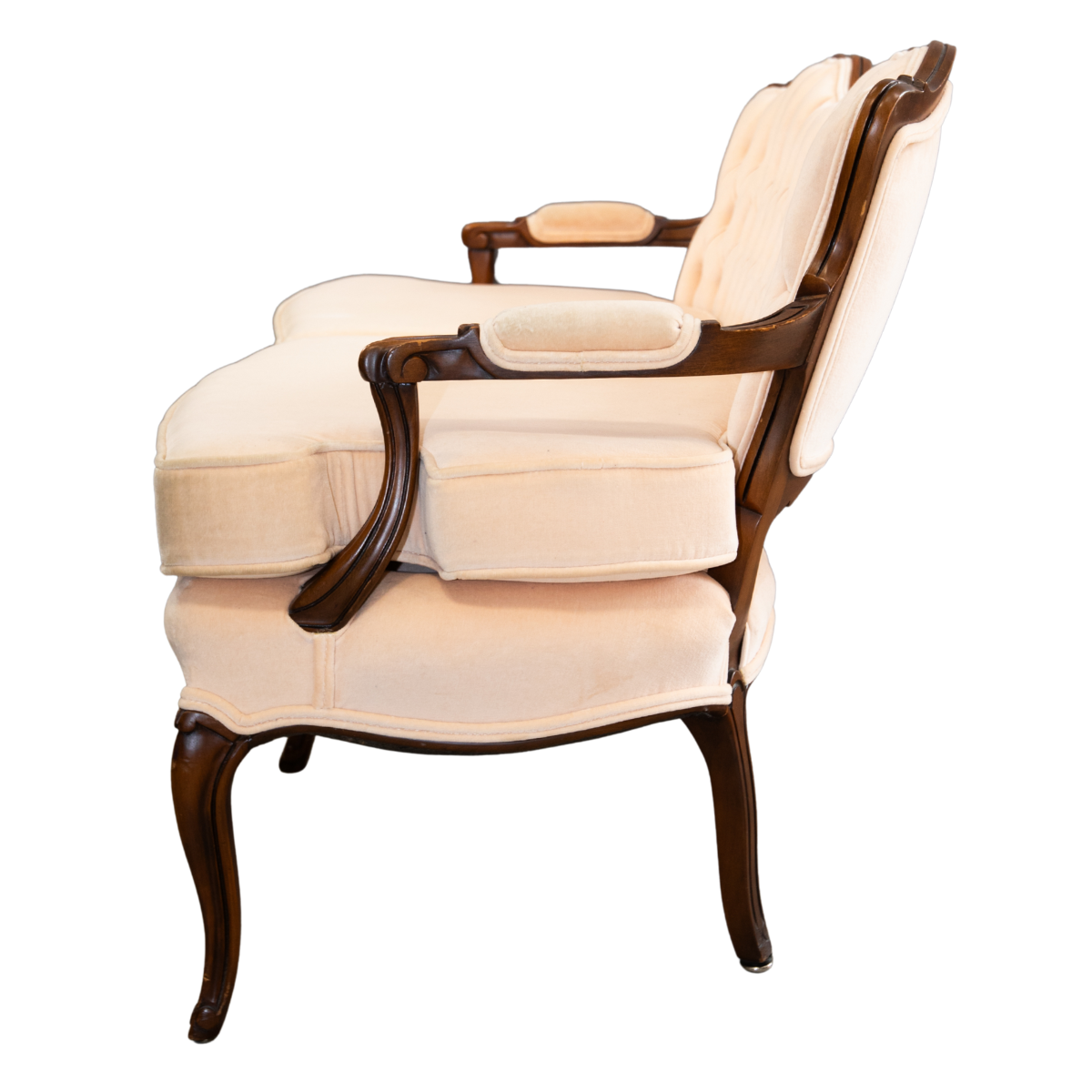 Blush Tufted French Settee
