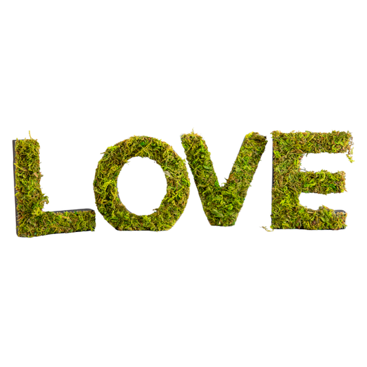 Faux Grass “LOVE” Letters Table Décor