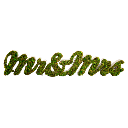 Mr & Mrs Faux Grass Table Décor