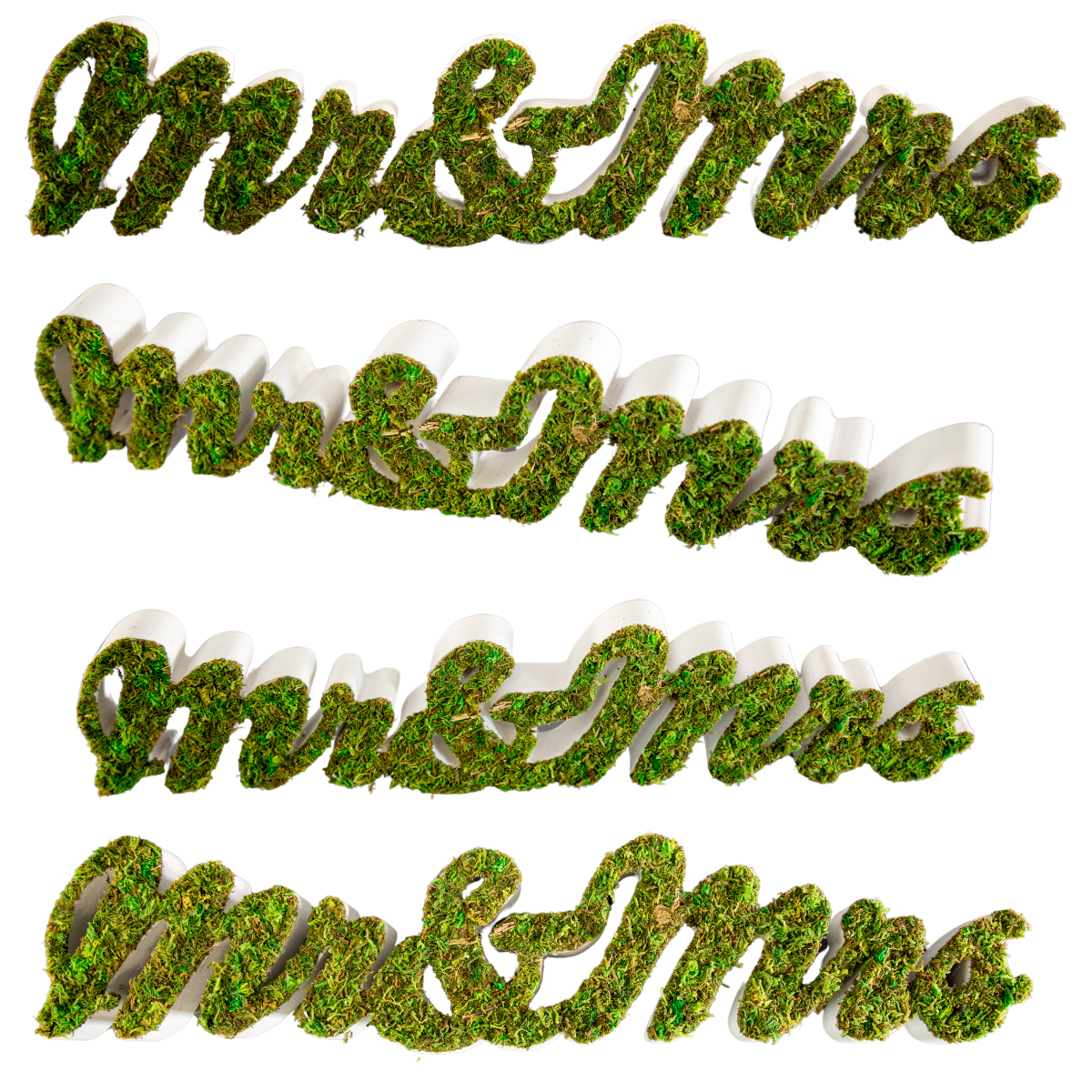 Mr & Mrs Faux Grass Table Décor