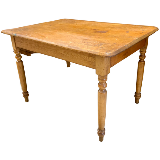 Antique Pine-Topped Table