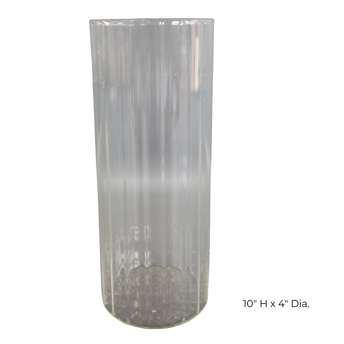 Ribbed Glass Candle Holders / Vases - Set of 3