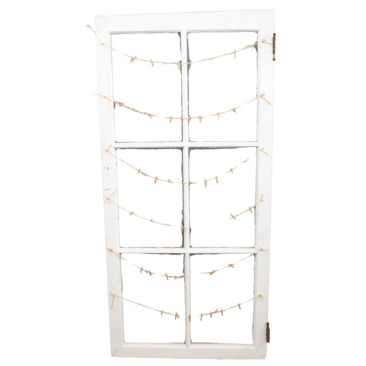 Rustic White Window Frame Picture Holder