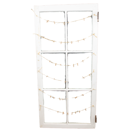 Rustic White Window Frame Picture Holder